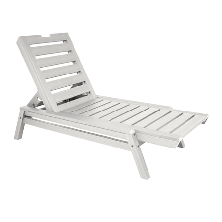 Highwood Usa Crestone Chaise Lounge Outdoor Furniture for Pool, Patio CM-LNGSQ62-WHE